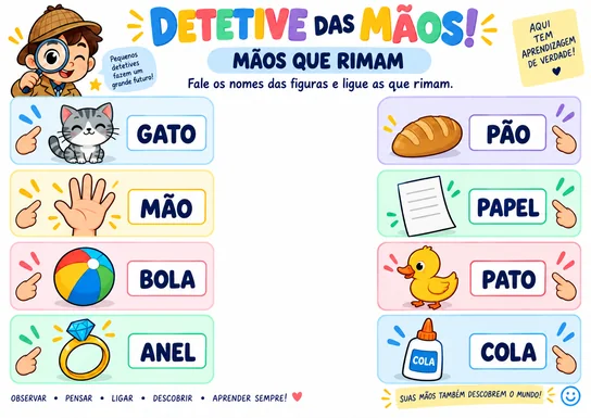 Atividade real: Encontre as rimas